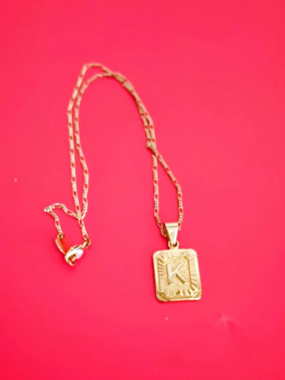 Bracha Initial K Card Necklace 17